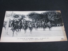 Carte Poștală Istorică 1919 &amp;ndash; Parada Victoriei Paris, Mareșalul Douglas Haig, Primul Război Mondial foto
