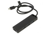 Hub USB 4 Porturi USB-A și USB-C Negru 5Gbps