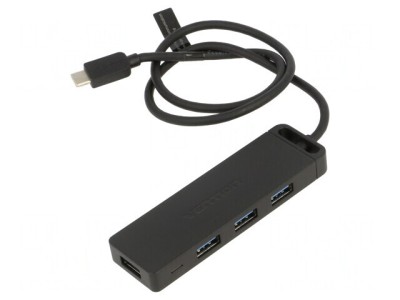 Hub USB 4 Porturi USB-A și USB-C Negru 5Gbps foto
