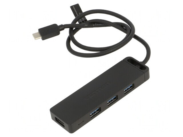 Hub USB 4 Porturi USB-A și USB-C Negru 5Gbps