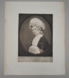 George Romney &quot;Mary Robinson&quot; mezzotinta 1781, Portrete, Cerneala, Altul