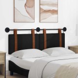 vidaXL Tăblie de pat suspendată Cu lumină LED Negru PU antic 3423956