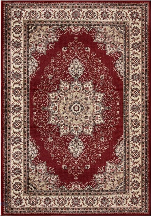 Covor Model Lotos 15037-210, Marime 80 x 150 cm, Rosu, Inaltime Fir 8 mm, Antialergic, Polipropilena, Living, Dormitor, Sufragerie, Birou