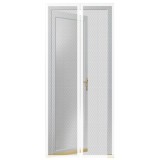 Plasa protectie insecte / tantari cu inchidere magnetica, Delight, pentru usi, poliester, alb, 100 x 210 cm