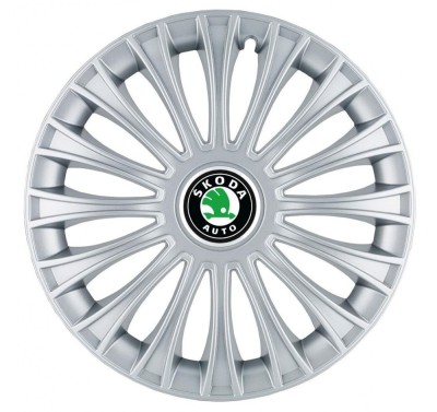 Set 4 Capace Roti, potrivite jantelor de R14, pentru Skoda, model dino cromat foto