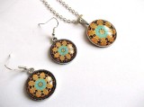 set bijuterii sticla cu mandala 32609