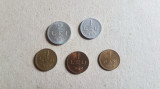 F306- Lot 5 monede Romania Populara aliuminiu si alama.
