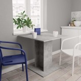 VidaXL Masă de bucătărie, gri beton, 80x80x75 cm, lemn prelucrat