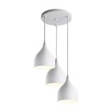 Lustra cu trei lumini Perce II metal alb 30x17x120 cm