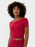 Tricou crop top de yoga cu uscare rapidă pentru femei, 4F Sportswear