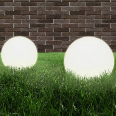 Lămpi cu LED, 2 buc. sferice, 40 cm, PMMA foto