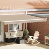 Acoperire de umbră pentru cadru de 4,5 m bej 4,3x0,2 m