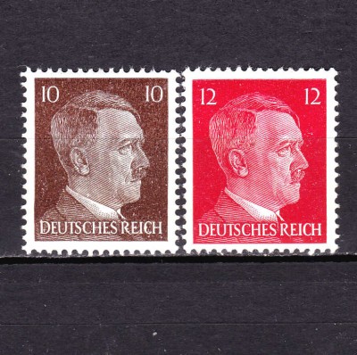 ✅ (S41) Germania Reich 1942 &amp;quot;Uzuale - Adolf Hitler&amp;quot; serie completa Michel 826/827 , MNH foto