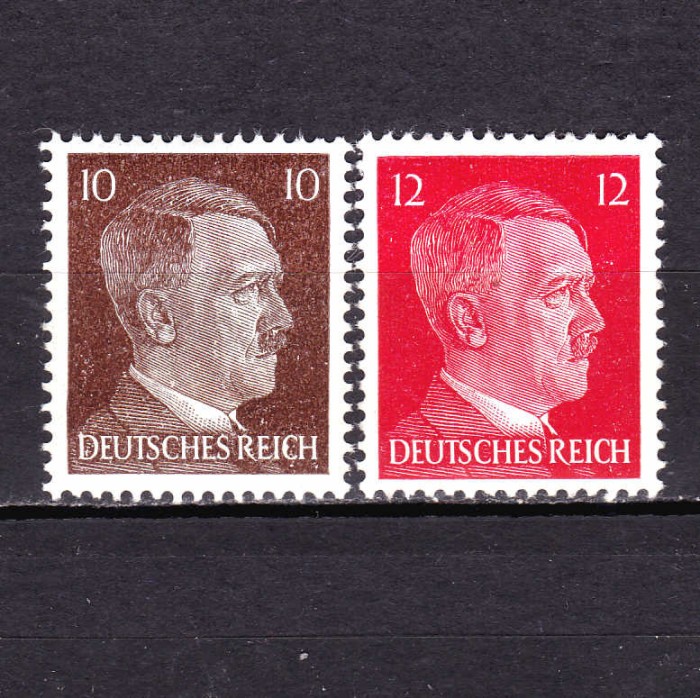 ✅ (S41) Germania Reich 1942 &quot;Uzuale - Adolf Hitler&quot; serie completa Michel 826/827 , MNH