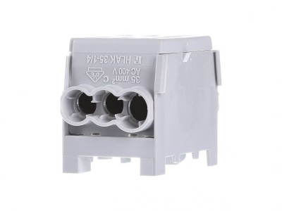 Clema de distributie gri 3 intrari ( 1x35+2x25mm2) si 3 iesiri (1x35+2x25mm2) foto