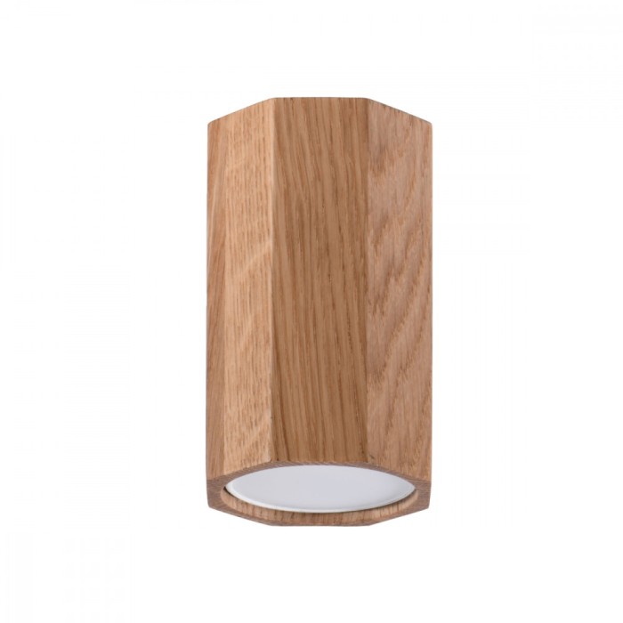 Lampă De Tavan Zeke Stejar Lemn 1 Bec Geometric Scandinav De Interior