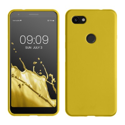 Husa Kwmobile pentru Google Pixel 3a XL, Galben, Silicon, KWM0000118J005C foto