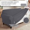Husa Canapea Elastica Gri 130-170cm Poliester/Elastan, Protectie Canapea 2 Locuri, Husa Coltar Elasticizata Universal