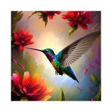 Cumpara ieftin Sticker decorativ, Pasare, Multicolor, 55 cm, 6352ST, Oem