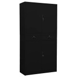 Cumpara ieftin Dulap de birou, negru, 90x40x180 cm, otel