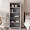VidaXL Bibliotecă BODO, gri, 82x40x173 cm, lemn masiv pin, 5 rafturi 355082