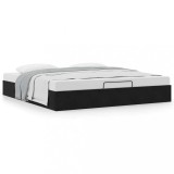 VidaXL Cadru de pat otoman fără saltea Negru 180x200 cm catifea