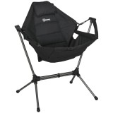 Outsunny Scaun balansoar de camping, pliabil, spătar reglabil, cadru de aluminiu, 54 x 100 x 101cm, Negru | Aosom Romania