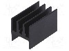 Radiator extrudat, 25mm x 15mm, neagra, STONECOLD - HS-115