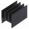 Radiator extrudat, 25mm x 15mm, neagra, STONECOLD - HS-115