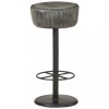 VidaXL Scaun de bar, gri &icirc;nvechit, piele naturală 321874
