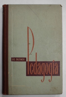 PEDAGOGIA de COLONEL A.G. BAZANOV , 1962 foto