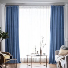 Draperie din catifea blackout cu rejansa din bumbac tip fagure, Madison, 150x240 cm, densitate 700 g/ml, Bismark, 1 buc