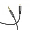 Cablu Audio 3.5mm - Lightning HOCO UPA19, 1m, Negru, Apple