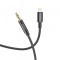 Cablu Audio 3.5mm - Lightning HOCO UPA19, 1m, Negru