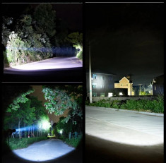 Lanterna cu LED, Luxeon 3W, Zoom Reglabil, 600 metri, Police Style, Negru foto