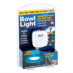 Lampa LED pentru vasul de toaleta Bowl Light, 7 culori interschimbabile foto