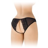 Bikini Crotchless Christine, Negru, S-L