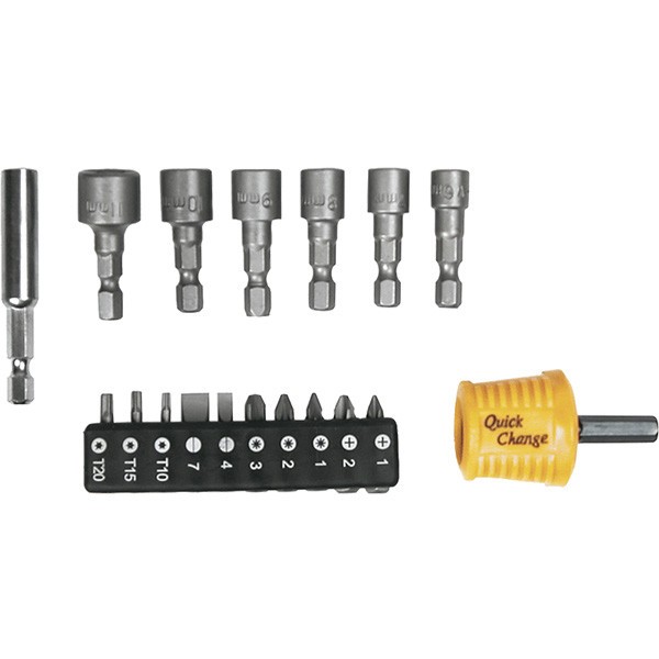 Set biti si tubulare 1/4&quot; cu maner topex 39D361 HardWork ToolsRange