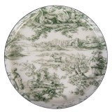 Cumpara ieftin Suport pahar metal alb verde &Oslash; 11x1 cm