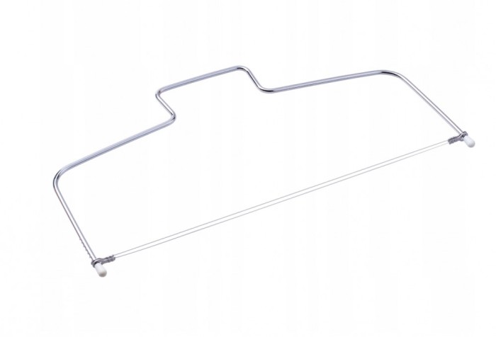 Cutit cu snur dublu pentru taiat blaturi de tort si prajituri, 32.5 cm, otel inoxidabil, argintiu