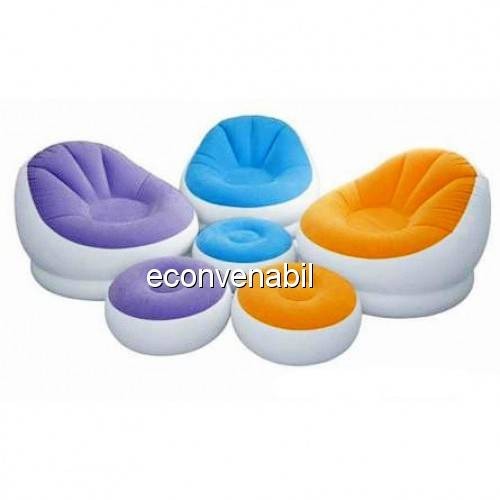 Fotoliu Gonflabil cu Suport Picioare Intex 68572 JU Fotoliu Gonflabil cu Suport Picioare Intex 68572 JU