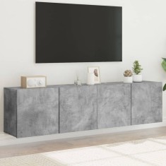 vidaXL Comodă TV de perete, 2 buc. gri beton, 80x30x41 cm 836959