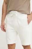 HUGO pantaloni scurți din bumbac bărbați, culoarea bej, 50540936