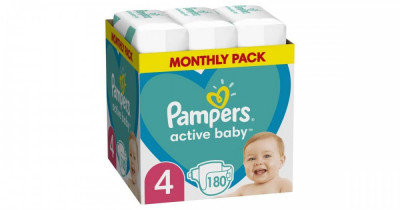 Pampers Active Baby havi Pelenkacsomag 9-14kg Maxi 4 (180db) foto