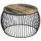 vidaXL Măsuță de cafea, 68x37 cm, lemn masiv reciclat, rotund 243300