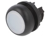 Comutator acţionat prin apăsare 22mm Alb IP67