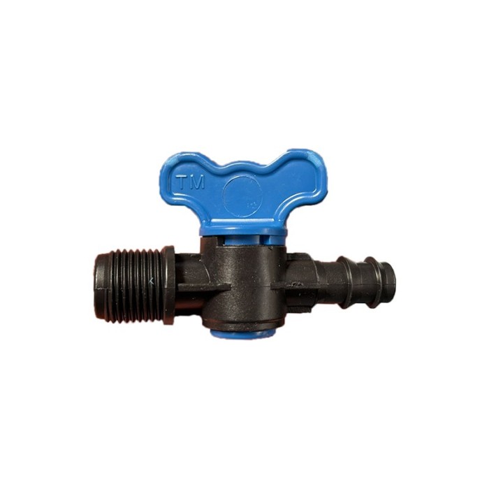 Robinet din plastic pentru teava picurare cu filet si stut, Nr-7518, 16 mm x 1/2&quot; FE