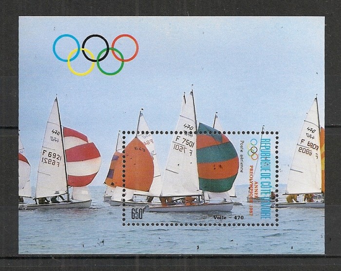 Coasta de Fildes.1987 Posta aeriana:Olimpiada de vara SEUL-Bl. MC.18