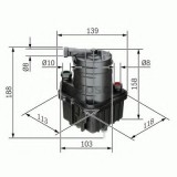 Filtru combustibil RENAULT CLIO III (BR0/1, CR0/1) (2005 - 2012) BOSCH 0 450 907 015