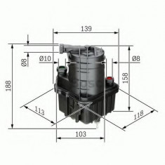 Filtru combustibil RENAULT MODUS / GRAND MODUS (F/JP0) (2004 - 2016) BOSCH 0 450 907 015